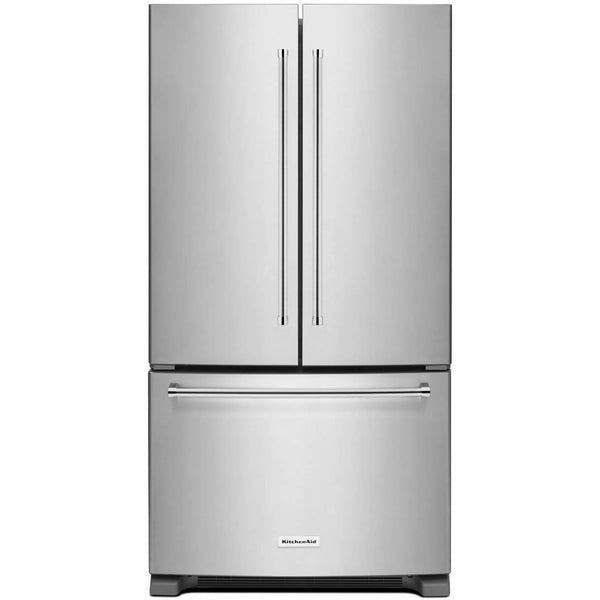 KitchenAid Réfrigérateur trois portes avec porte à deux battants de 36 po, 20 pi cu avec distributeur d'eau interne KRFC300ESS - Germain Larivière