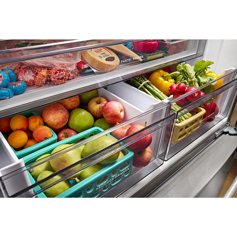 KitchenAid Réfrigérateur trois portes avec porte à deux battants de 36 po KRFC136RPS - Germain Larivière
