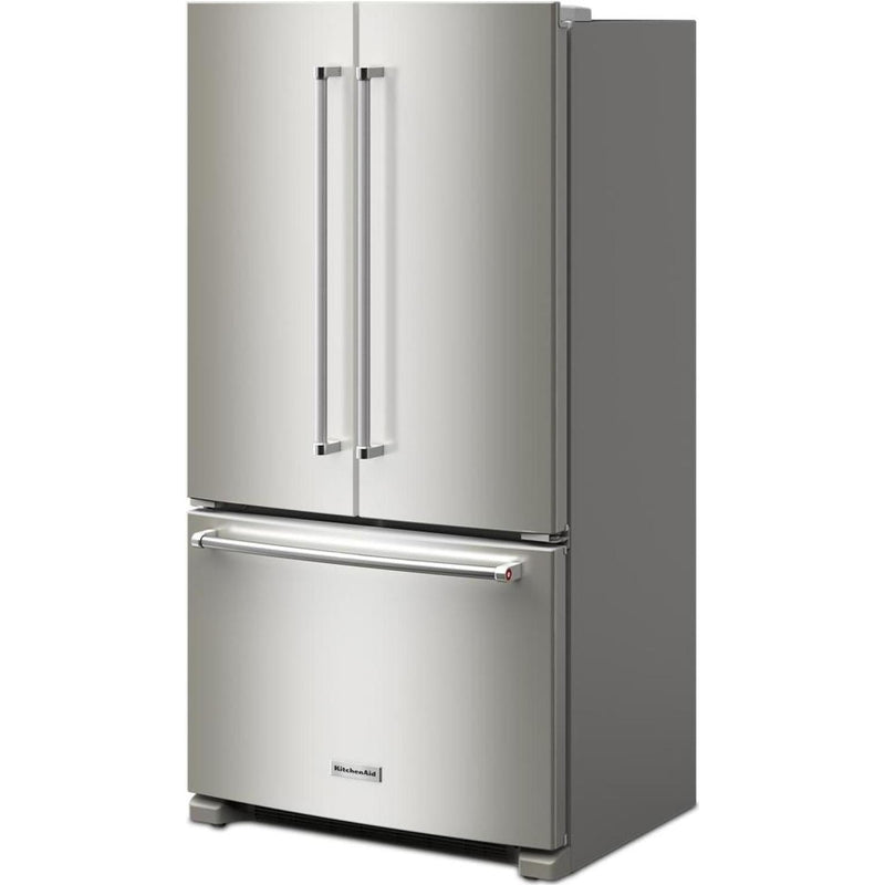 KitchenAid Réfrigérateur trois portes avec porte à deux battants de 36 po KRFC136RPS - Germain Larivière