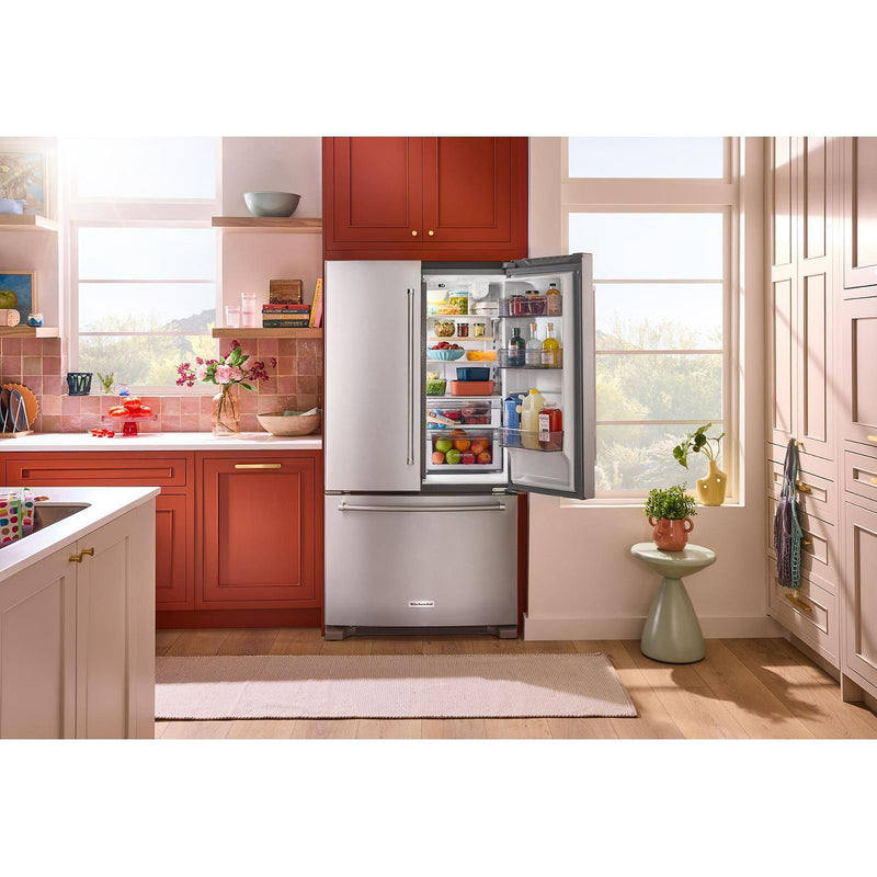KitchenAid Réfrigérateur trois portes avec porte à deux battants de 36 po KRFC136RPS - Germain Larivière