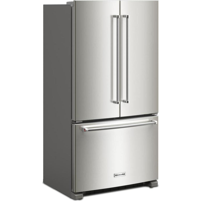 KitchenAid Réfrigérateur trois portes avec porte à deux battants de 36 po KRFC136RPS - Germain Larivière