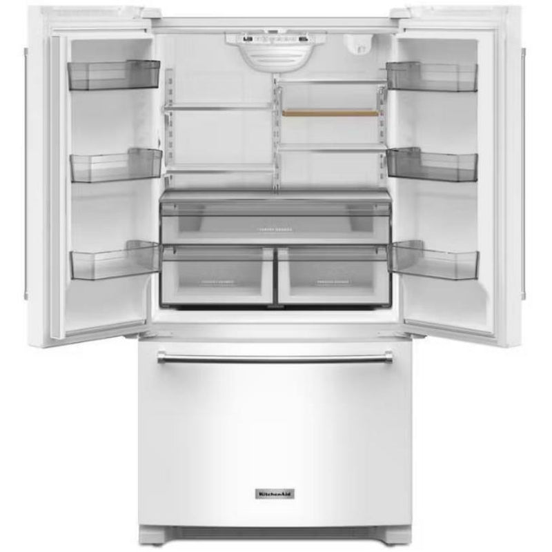 KitchenAid Réfrigérateur trois portes avec porte à deux battants de 36 po KRFC136RWH - Germain Larivière