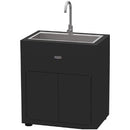 Le Marquier Meuble avec évier intégré 80 x 55 cm noir MC80PEVE13 - Germain Larivière