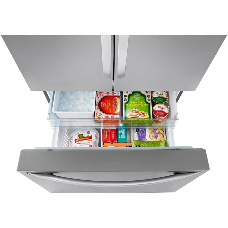 LG Réfrigérateur trois portes avec porte à deux battants à profondeur de comptoir Max de 36 pouces, 27 pi. cu. avec Linear Cooling™ LRFLC2706S VENTE FINALE - BOITE OUVERTE - VENDU TEL QUEL - Germain Larivière