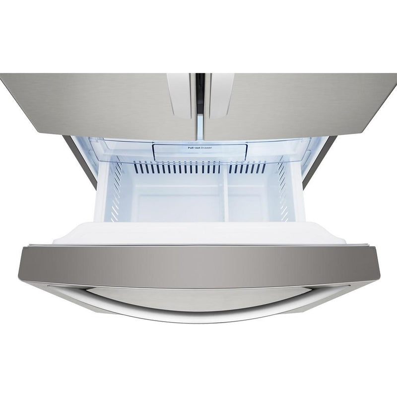 LG Réfrigérateur trois portes avec porte à deux battants amovible de 30 po, 21 pi cu avec 30 - inch, 21 cu.ft. avec système Smart Cooling® LFCS22520S - Germain Larivière
