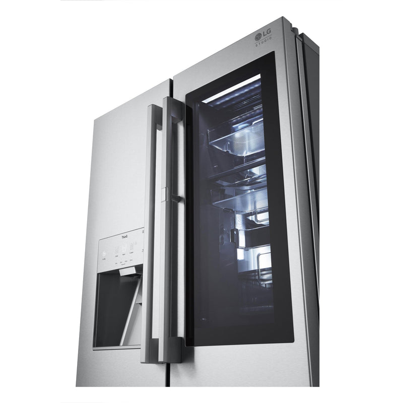 LG STUDIO Réfrigérateur amovible trois portes avec porte à deux battants de 36 po., 23.5 pi.cu. avec connection Wi - Fi SRFVC2416S - Germain Larivière