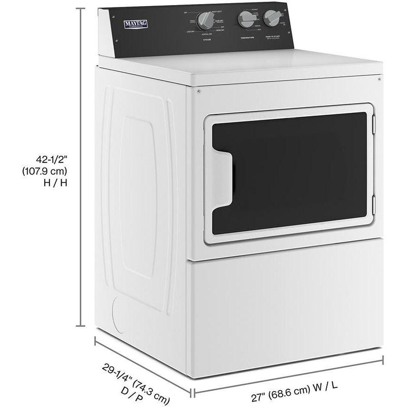 Maytag Commercial Laundry Sécheuse électrique de 7,4 pi. cu. avec capteur Intellidry® YMEDP586GW - Germain Larivière
