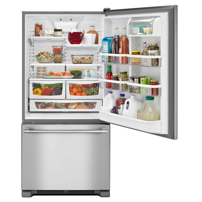 Maytag Réfrigérateur à congélateur inférieur de 33 po, 22.1 pi cu avec distributeur d'eau et de glaçons MBF2258FEZ - Germain Larivière
