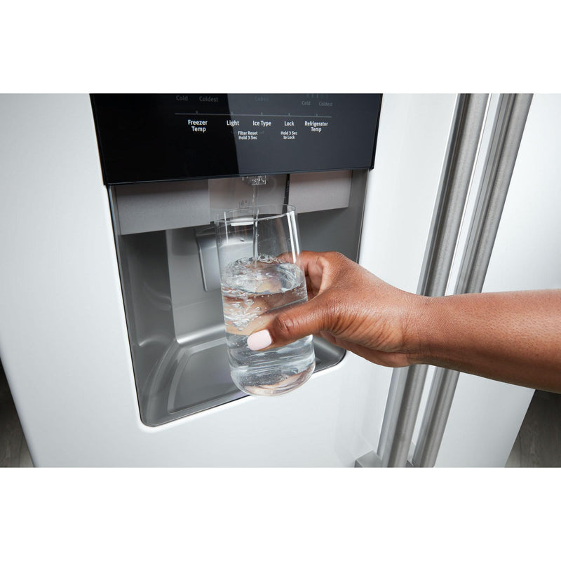 Maytag Réfrigérateur Côte à côte à profondeur de comptoir de 36 po, 25 pi cu MRSF4036PW - Germain Larivière