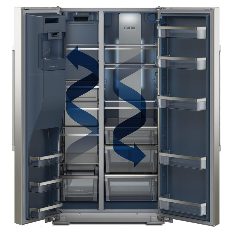 Maytag Réfrigérateur côte - à - côte de 36 pouces, 28 pi. cu. avec distributeur d'eau et de glace MRSF6636RZ - Germain Larivière