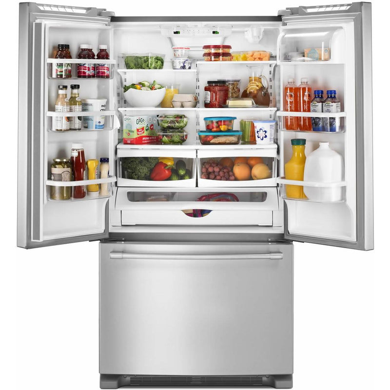 Maytag Réfrigérateur trois portes avec porte à deux battants à profondeur de comptoir de 36 po, 20 pi cu avec distributeur d'eau et de glaçons MFC2062FEZ - Germain Larivière