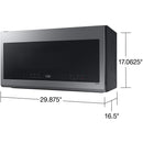 Samsung Four à micro - ondes à hotte intégrée Smart de 30 po, 2,1 pi cu ME21DG6300SR/AC - Germain Larivière