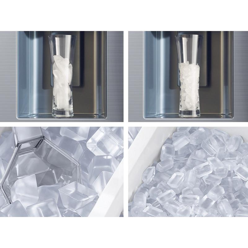 Samsung Réfrigérateur quatre portes avec porte à deux battants à profondeur de comptoir de 36 pouces, 25 pi. cu. avec système distributeur de glace et d'eau RF26CG7400SRAA - Germain Larivière