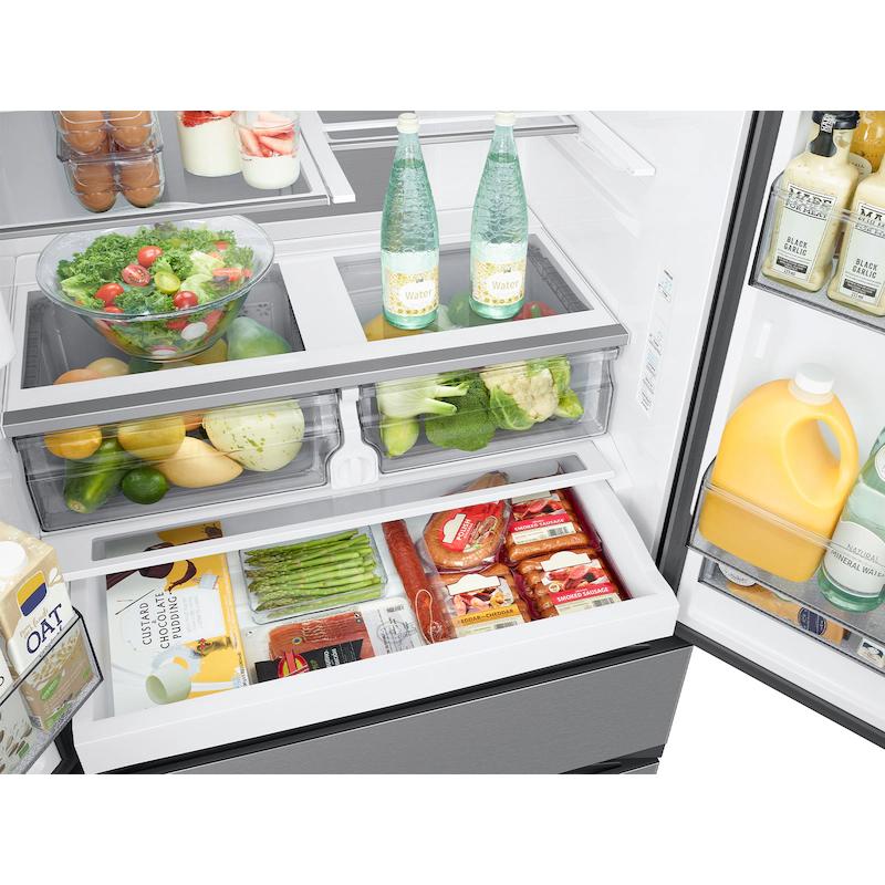 Samsung Réfrigérateur quatre portes avec porte à deux battants à profondeur de comptoir de 36 pouces, 25 pi. cu. avec système distributeur de glace et d'eau RF26CG7400SRAA - Germain Larivière