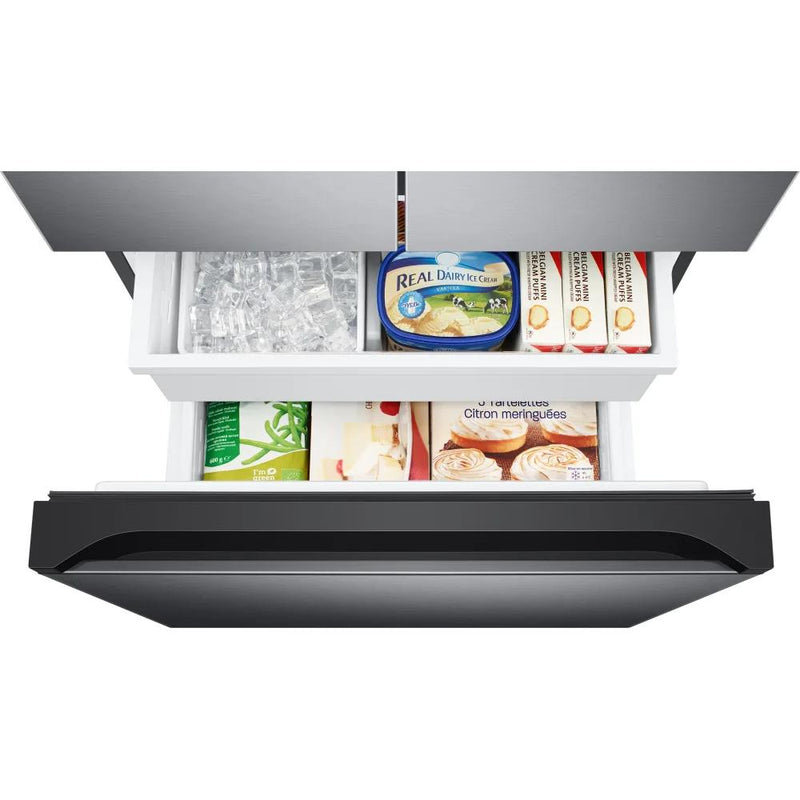 Samsung Réfrigérateur trois portes avec porte à deux battants à profondeur de comptoir de 18 pi.cu. avec Twin Cooling Plus® RF18A5101SG/AA - Germain Larivière