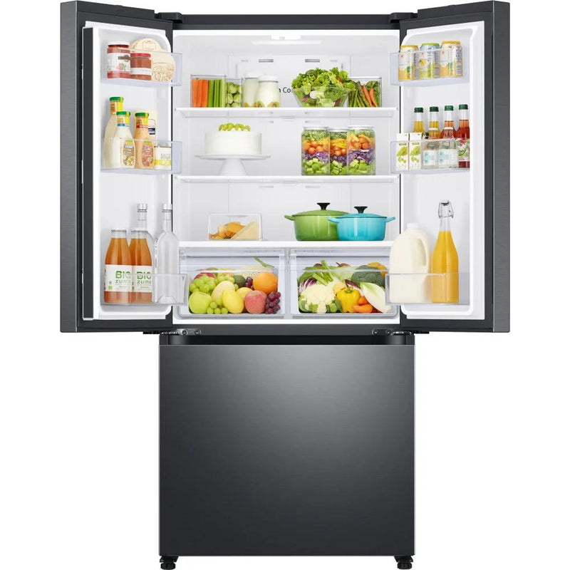Samsung Réfrigérateur trois portes avec porte à deux battants à profondeur de comptoir de 18 pi.cu. avec Twin Cooling Plus® RF18A5101SG/AA - Germain Larivière