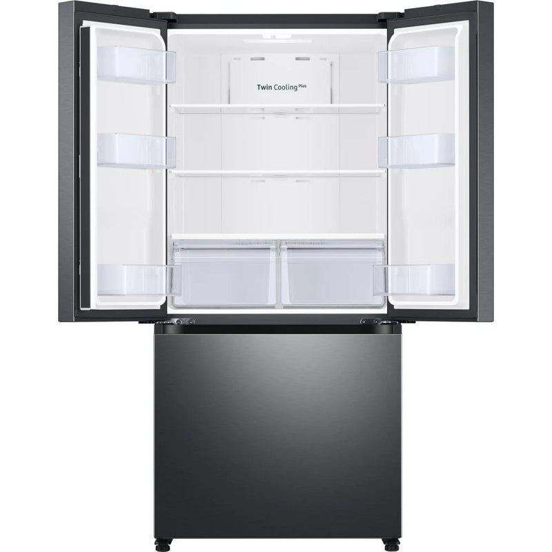 Samsung Réfrigérateur trois portes avec porte à deux battants à profondeur de comptoir de 18 pi.cu. avec Twin Cooling Plus® RF18A5101SG/AA - Germain Larivière