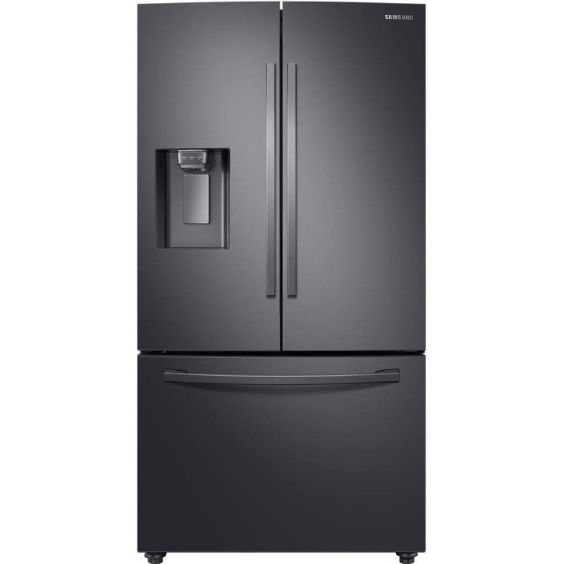 Samsung Réfrigérateur trois portes avec porte à deux battants de 36 po., 28 pi.cu. avec distributeur d'eau et glaçons externe RF28R6201SG/AA - Germain Larivière