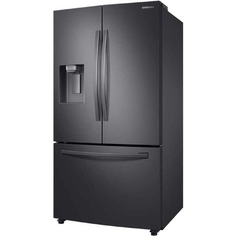 Samsung Réfrigérateur trois portes avec porte à deux battants de 36 po., 28 pi.cu. avec distributeur d'eau et glaçons externe RF28R6201SG/AA - Germain Larivière