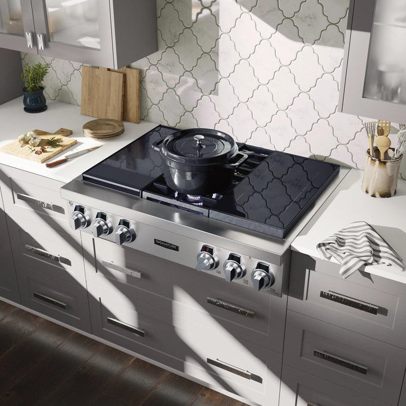 Signature Kitchen Suite Dessus de cuisinière encastré à biénergie de 36 po. avec technologie induction SKSRT360SIS - Germain Larivière