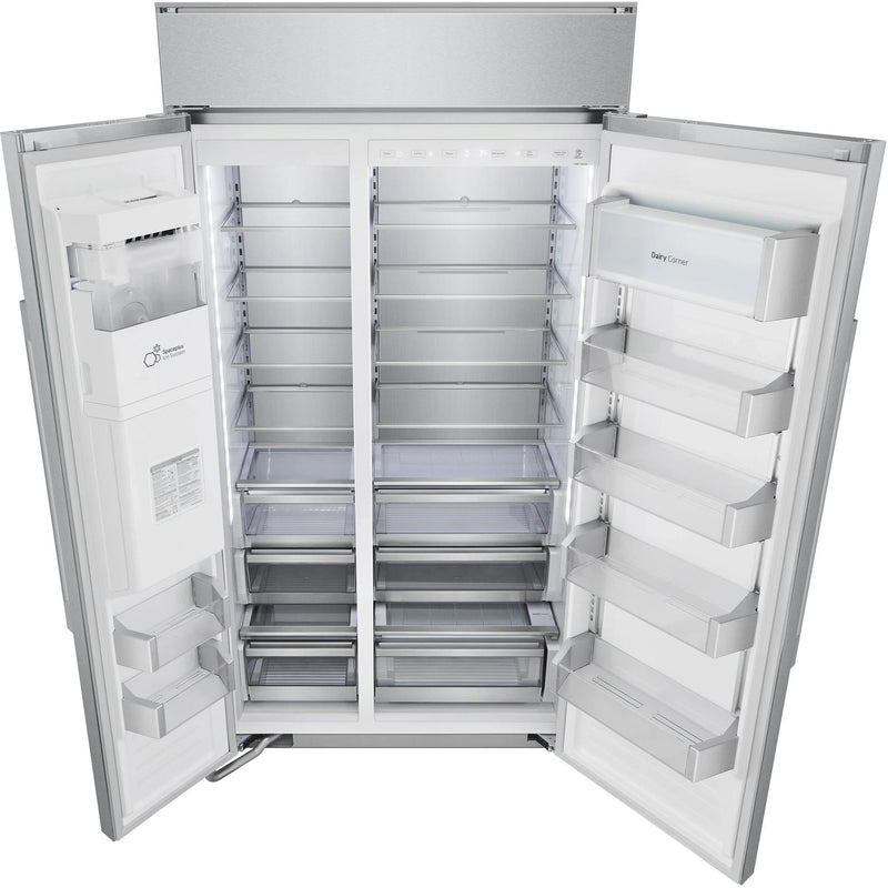 Signature Kitchen Suite Réfrigérateur côte - à - côte intégré de 42 pouces, 25,6 pi. cu. avec système SpacePlus™ SKSSB4202S - Germain Larivière