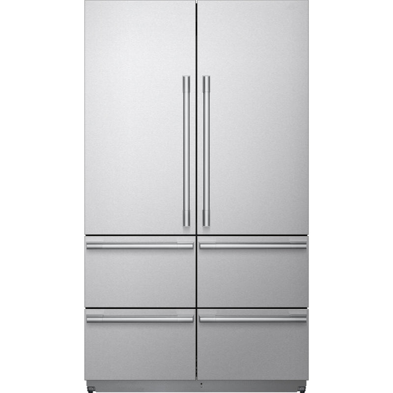Signature Kitchen Suite 48-inch, 26 cu. ft.  Built-in French 4-Door Refrigerator, Pre-Assembled SKSFD4826SP IMAGE 1