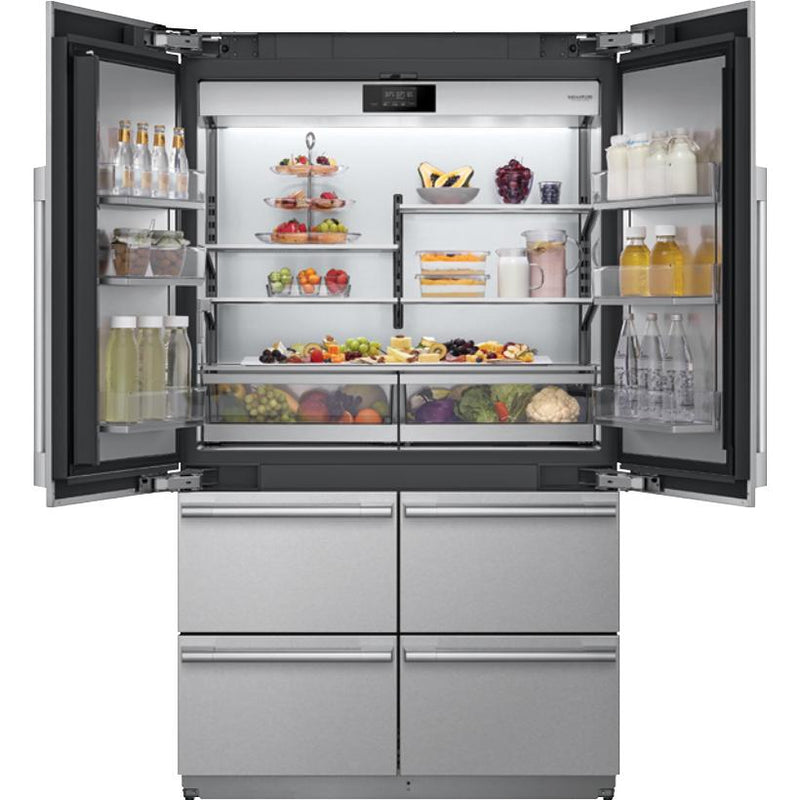Signature Kitchen Suite Réfrigérateur intégré quatre portes avec porte à deux battants pré - assemblé de 48 pouces, 26 pi. cu. SKSFD4826SP - Germain Larivière