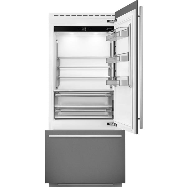 Smeg Réfrigérateur à congélateur inférieur de 36 pouces, 19,63 pi. cu. RBMU36R - Germain Larivière