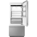 Smeg Réfrigérateur à congélateur inférieur de 36 pouces, 19,63 pi. cu. RBMU36RX - Germain Larivière