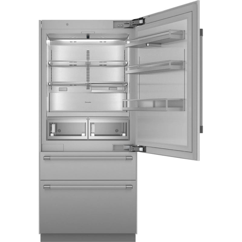 Thermador Réfrigérateur intégré à congélateur inférieur de 36 pouces, 19 pi. cu. avec Home Connect T36BB120SS - Germain Larivière
