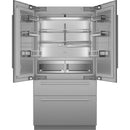 Thermador Réfrigérateur quatre portes avec porte à deux battants intégré de 42 pouces, 23,1 pi. cu. avec Home Connect T42BT110NS - Germain Larivière