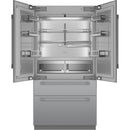 Thermador Réfrigérateur quatre portes avec porte à deux battants intégré de 42 pouces, 23,1 pi. cu. avec Home Connect T42BT120NS - Germain Larivière