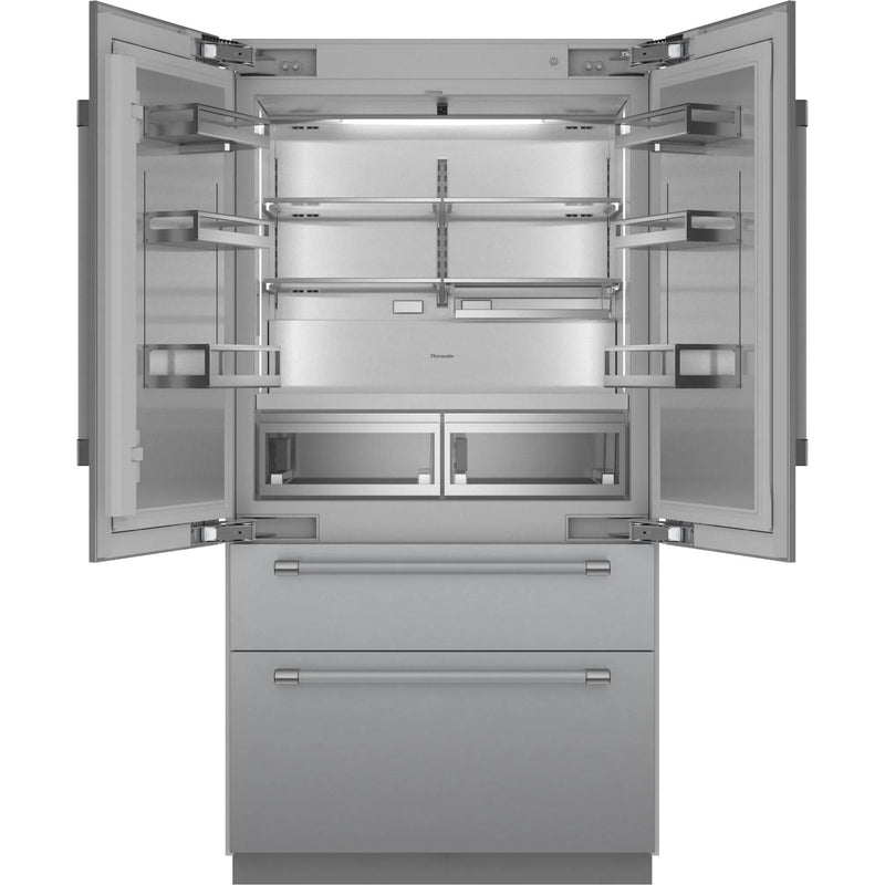 Thermador Réfrigérateur quatre portes avec porte à deux battants intégré de 42 pouces, 23,1 pi. cu. avec Home Connect T42BT120NS - Germain Larivière