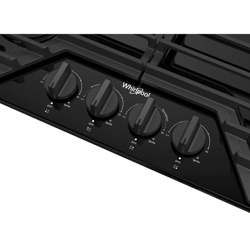 Whirlpool Cuisinière à gaz encastrable de 30 pouces avec grilles en fonte EZ - 2 - Lift™ WCGK5030PB - Germain Larivière