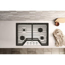 Whirlpool Cuisinière à gaz encastrable de 30 pouces avec grilles en fonte EZ - 2 - Lift™ WCGK5030PS - Germain Larivière
