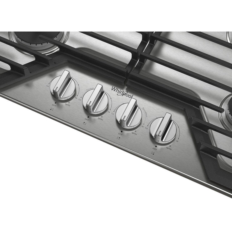 Whirlpool Cuisinière à gaz encastrable de 30 pouces avec grilles en fonte EZ - 2 - Lift™ WCGK5030PS - Germain Larivière