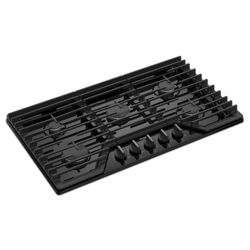 Whirlpool Cuisinière à gaz encastrable de 36 pouces avec grilles en fonte EZ - 2 - Lift™ WCGK5036PB - Germain Larivière