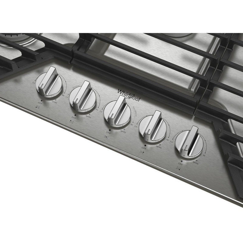 Whirlpool Cuisinière à gaz encastrable de 36 pouces avec grilles en fonte EZ - 2 - Lift™ WCGK5036PS - Germain Larivière