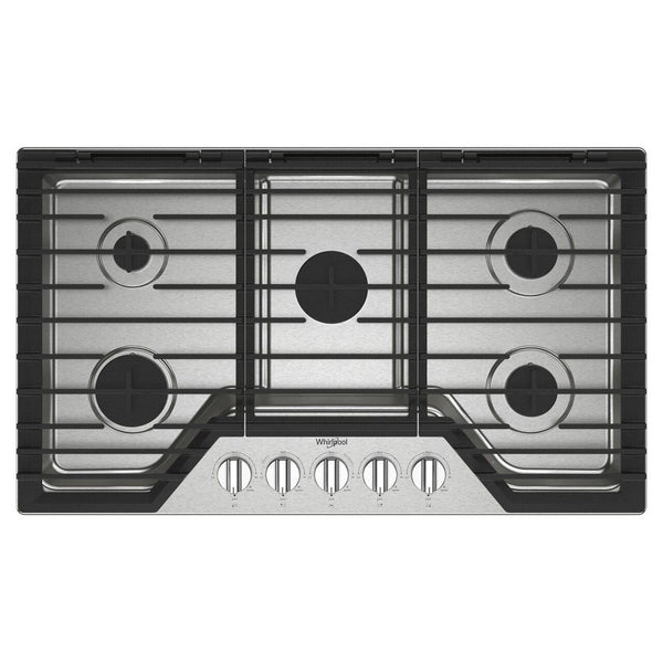 Whirlpool Cuisinière à gaz encastrable de 36 pouces avec grilles en fonte EZ - 2 - Lift™ WCGK5036PS - Germain Larivière