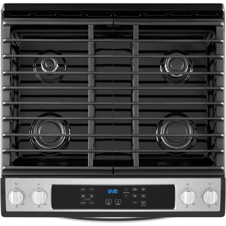 Whirlpool Cuisinière amobible au gaz de 30 po. avec technologie Frozen Bake™ WEG515S0LS - Germain Larivière
