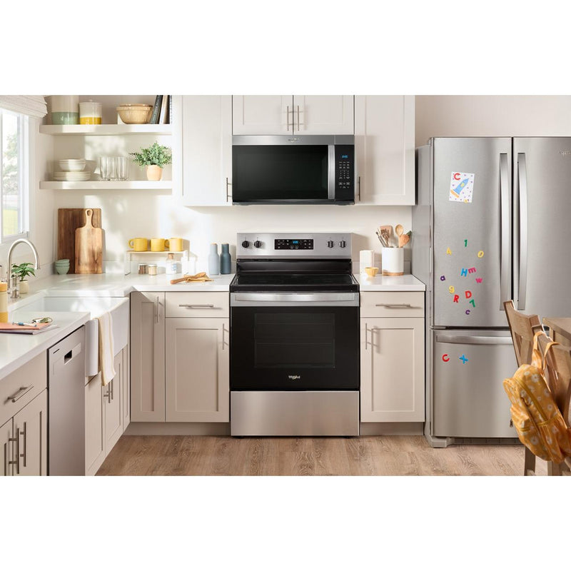 Whirlpool Four à micro - ondes à hotte intégrée de 30 pouces, 1,7 pi. cu. YWMMS3130RS - Germain Larivière
