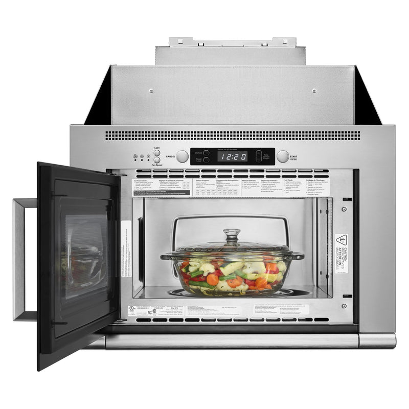 Whirlpool Four à micro - ondes combiné avec hotte de 24 po, 0,8 pi cu UMH50008HS VENTE FINALE - BOITE OUVERTE - Germain Larivière