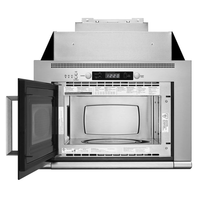 Whirlpool Four à micro - ondes combiné avec hotte de 24 po, 0,8 pi cu UMH50008HS VENTE FINALE - BOITE OUVERTE - Germain Larivière