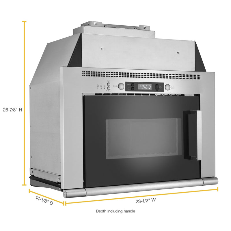 Whirlpool Four à micro - ondes combiné avec hotte de 24 po, 0,8 pi cu UMH50008HS VENTE FINALE - BOITE OUVERTE - Germain Larivière