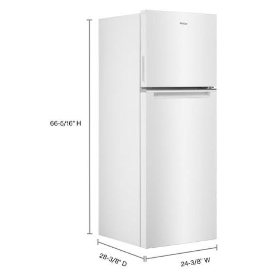 Whirlpool Réfrigérateur à congélateur supérieur amovible de 24 po., 12.9 pi.cu. WRT313CZLW - Germain Larivière