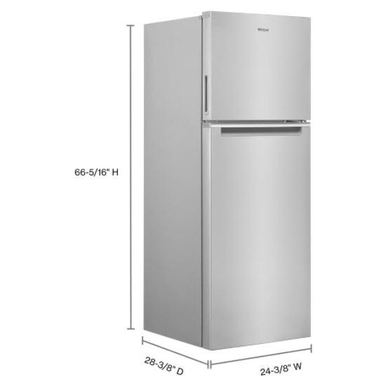 Whirlpool Réfrigérateur à congélateur supérieur amovible de 24 po., 12.9 pi.cu. WRT313CZLZ - Germain Larivière