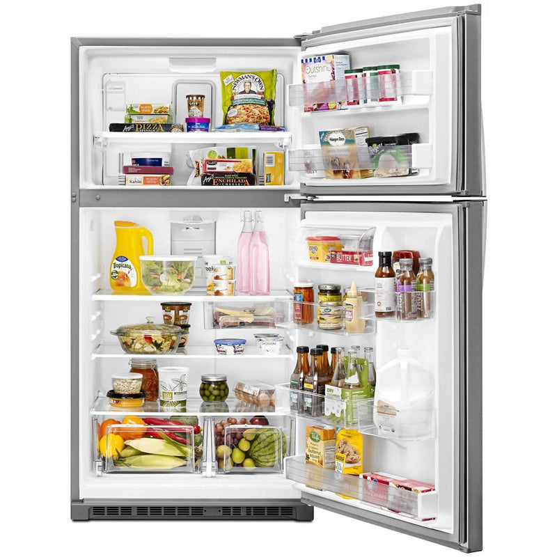 Whirlpool Réfrigérateur à congélateur supérieur amovible de 33 po, 21.3 pi.cu. avec bac Flexi - Slide™ WRT541SZDM - Germain Larivière