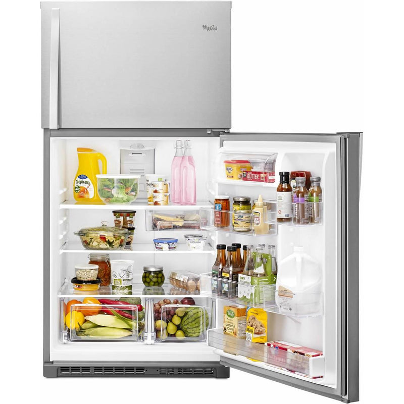 Whirlpool Réfrigérateur à congélateur supérieur amovible de 33 po, 21.3 pi.cu. avec bac Flexi - Slide™ WRT541SZDM - Germain Larivière