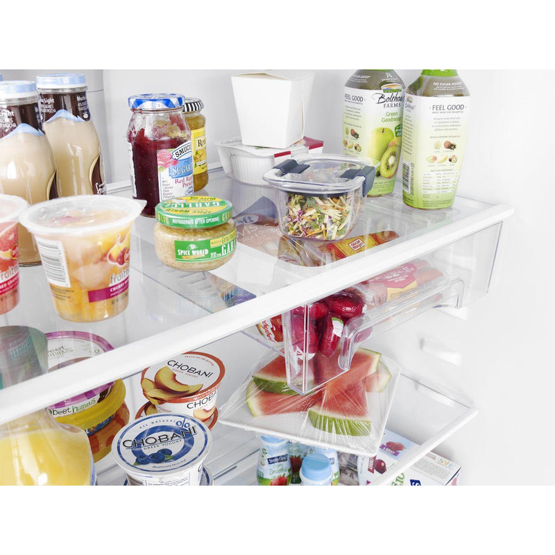 Whirlpool Réfrigérateur à congélateur supérieur amovible de 33 po, 21.3 pi.cu. avec bac Flexi - Slide™ WRT541SZDM - Germain Larivière