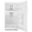 Whirlpool Réfrigérateur à congélateur supérieur amovible de 33 po, 21.3 pi.cu. avec bac Flexi - Slide™ WRT541SZDW - Germain Larivière